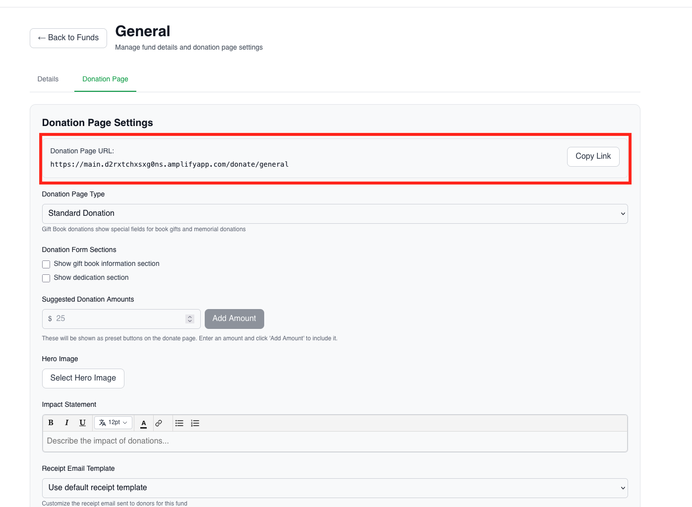View Donation Page